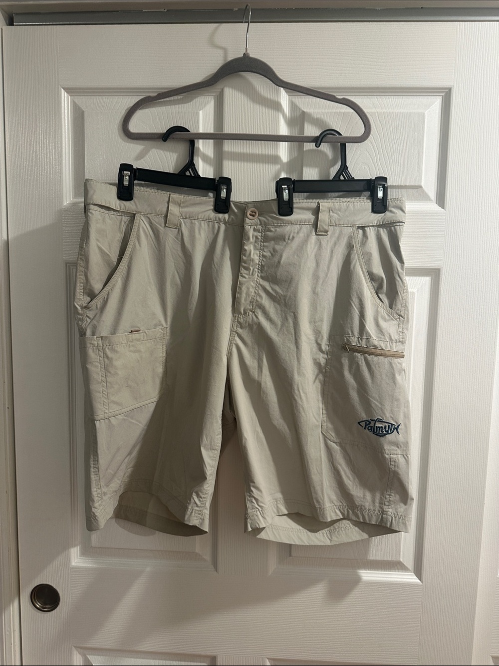 Palmyth Fishing Shorts Men's Khaki Utility Shorts (XXXL)